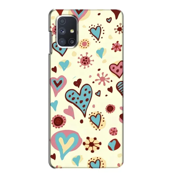 Чохол з принтом «Сердечки» для Samsung Galaxy M51 Чохол з принтом «Сердечки» для Samsung Galaxy M51