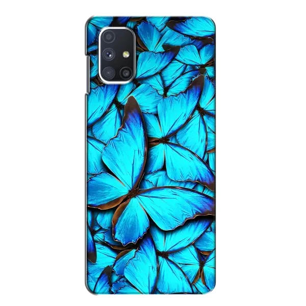 Чохол з принтом «Сині метелики» для Samsung Galaxy M51