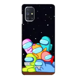 Чехол Амонг Ас для Samsung Galaxy M51 (AlphaPrint) (Скины в космосе)