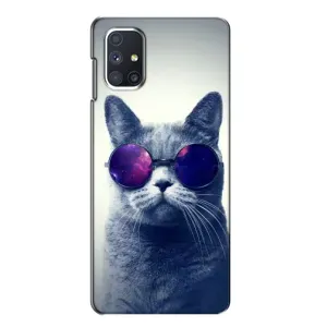 Чохол з принтом для Samsung Galaxy M51 (AlphaPrint) Модні коти (Стильний кіт)