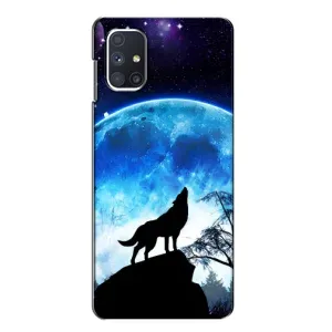 Захисні чохли для Самсунґ Ґалаксі М51 (AlphaPrint) (ХІТ продаж) ВОВК (Вовк на місяць)