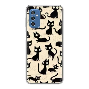 Чехол с рисунком кот на Samsung Galaxy M52 5G (M526) (Черные коты)