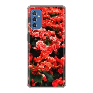 Чехлы с Цветами для Samsung Galaxy M52 5G (M526) (VPrint) (Цветы красные)