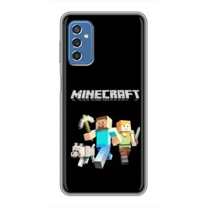 Чехол Майнкрафт на Samsung Galaxy M52 5G (M526) (AlphaPrint) Minecraft (герои Minecraft)