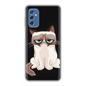 Чехол с принтом для Samsung Galaxy M52 5G (M526) (AlphaPrint) Модные коты (Грустный кот)
