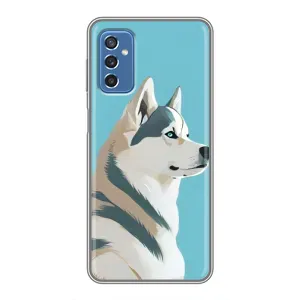 Чехол с Хаски для Samsung Galaxy M52 5G (M526) - (AlphaPrint) (Хаски арт)