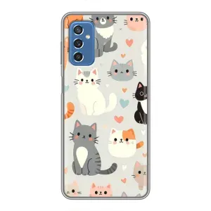 Чехол с рисунком кот на Samsung Galaxy M52 5G (M526) (Коллаж котов)