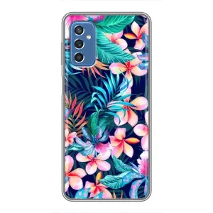 Чехол для Самсунг М52 (5G) - с принтом (Дизайнерские) (AlphaPrint) (Красочные цветы)