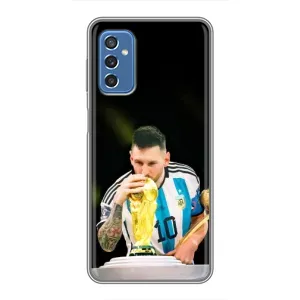 Чехлы для Samsung Galaxy M52 5G (M526) (Leo чемпион) (AlphaPrint) (Кубок Месси)