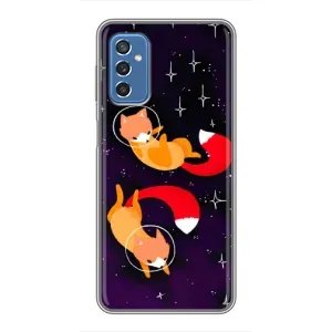 Чехлы с картинкой Лисички для Samsung Galaxy M52 5G (M526) (VPrint) (Лисички космонавты)
