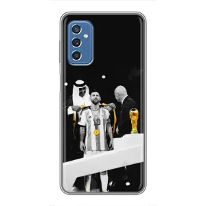 Чехлы для Samsung Galaxy M52 5G (M526) (Leo чемпион) (AlphaPrint) (Месси в накидке)