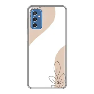 Силиконовый чехол с принтом в цветах на Samsung Galaxy M52 5G (M526) (Нюдовая веточка абстракция)
