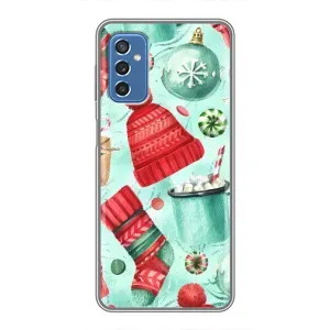 Новогодние Чехлы для Самсунг М52 (5G) (VPrint) (Одежда НГ)