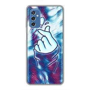 Чехол с принтом для Samsung Galaxy M52 5G (M526) (AlphaPrint - Знак сердечка) (Радужное сердце)