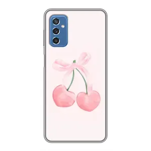 Чехол с розовым рисунком для Samsung Galaxy M52 5G (M526) (Розовые вишни)