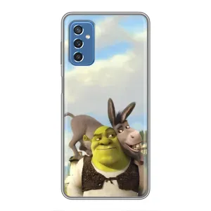 Чехол с мультфильмом Шрек на Samsung Galaxy M52 5G (M526) (Шрек и Осел)