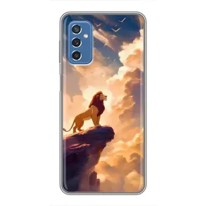 Чехол Король лев на Самсунг М52 (5G) (Симба на скале)