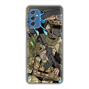 Чехлы с картинкой ЗСУ для Samsung Galaxy M52 5G (M526) (AlphaPrint) (Воин ВСУ)