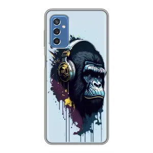 Чохол з Мавпами Samsung Galaxy M52 - (AlphaPrint) (Горила в навушниках)