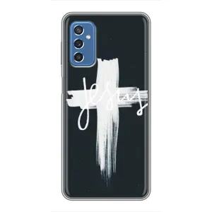 Чехол для Samsung Galaxy M52 (AlphaPrint) - (Христианские) (Иисус)