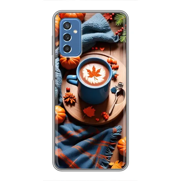Чохол з принтом «Кава і гарбузики» для Samsung Galaxy M52 Чохол з принтом «Кава і гарбузики» для Samsung Galaxy M52
