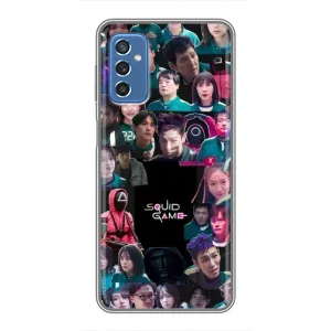 Чохол Гра в кальмара для Samsung Galaxy M52 (Колаж Гра кальмара)