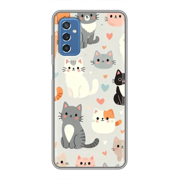 Чохол з принтом «Колаж котів» для Samsung Galaxy M52