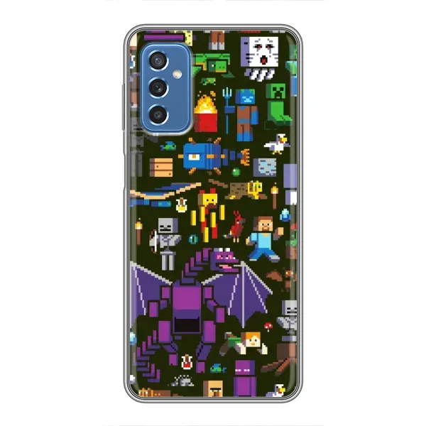 Чехол с принтом «Коллаж Майнкрафт» для Samsung Galaxy M52