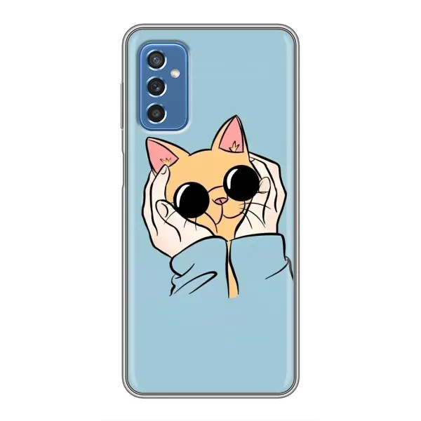 Чехол с принтом «Котик в очках» для Samsung Galaxy M52 Чехол с принтом «Котик в очках» для Samsung Galaxy M52