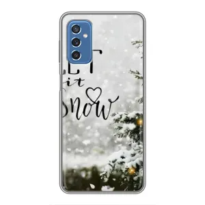 Новорічні, Святкові Чохли для Samsung Galaxy M52 - 2024 год (Let it snow)