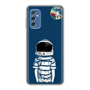 Чехол NASA для Samsung Galaxy M52 (AlphaPrint) (Мальчик в шлеме)
