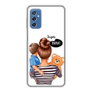 Чохол з друком для Samsung Galaxy M52 - (Мама з дитинкою) (AlphaPrint) (Мама з синочком)