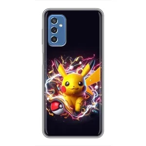 Чохол з Пікачу на Samsung Galaxy M52 (Пікачу з м'ячем)