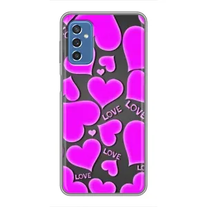 Чехлы для любимой на Самсунг Галаксі М52 (VPrint) (Pink hearts)