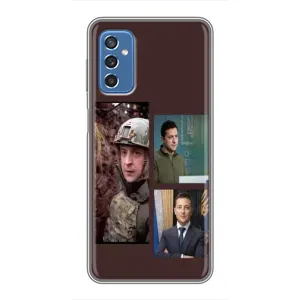 Чохол для Samsung Galaxy M52 (AlphaPrint - с принтом Зеленського) (Президент)