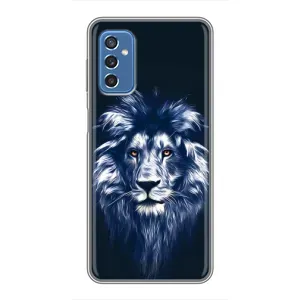 Чохол з картинкою ЛЕВ для Samsung Galaxy M52 (VPrint) (Синій Лев)