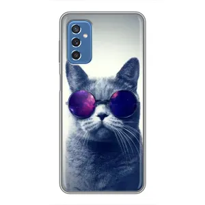 Чохол з принтом для Samsung Galaxy M52 (AlphaPrint) Модні коти (Стильний кіт)
