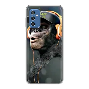 Чохол з Мавпами Samsung Galaxy M52 - (AlphaPrint) (В навушниках)
