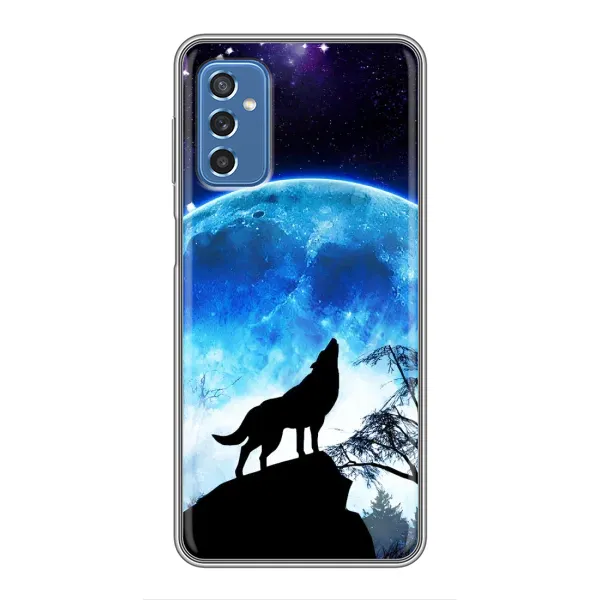 Чехол с принтом «Волк на луну» для Samsung Galaxy M52 Чехол с принтом «Волк на луну» для Samsung Galaxy M52