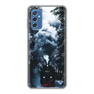 Новорічні, Святкові Чохли для Samsung Galaxy M52 - 2024 год (Зимовий потяг)