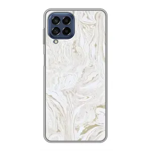 Мраморный чехол на Samsung Galaxy M53 (5G) (M536B) (VPrint) (Белый мрамор)