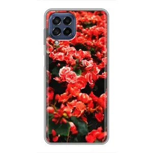 Чехлы с Цветами для Samsung Galaxy M53 (5G) (M536B) (VPrint) (Цветы красные)