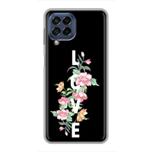 Чехлы для любимой на Самсунг М53 (5G) (VPrint) (Цветы LOVE)