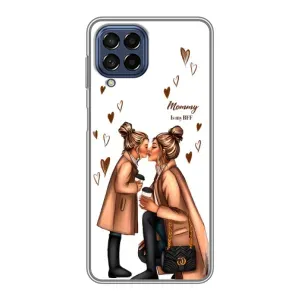 Чехол с печатью для Samsung Galaxy M53 (5G) (M536B) - (Мама с ребенком) (AlphaPrint) (Дочка и мама)