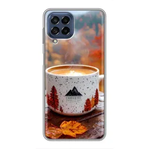 Чехол с уникальным дизайном «Осень с кофе» для Samsung Galaxy M53 (5G) (M536B) (Кофе на природе)