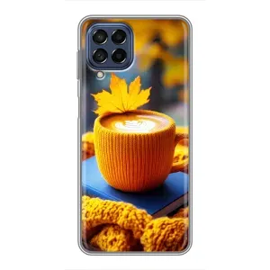 Чехол с уникальным дизайном «Осень с кофе» для Samsung Galaxy M53 (5G) (M536B) (Кофе на желтом пледе)