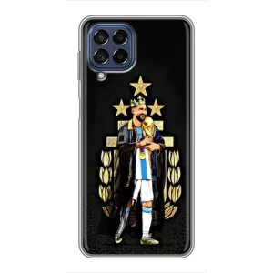 Чехлы для Samsung Galaxy M53 (5G) (M536B) (Leo чемпион) (AlphaPrint) (Месси Король)