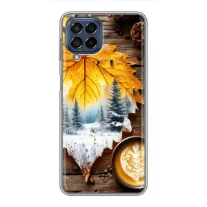 Чехол с уникальным дизайном «Осень с кофе» для Samsung Galaxy M53 (5G) (M536B) (Осенне-зимний кофе)
