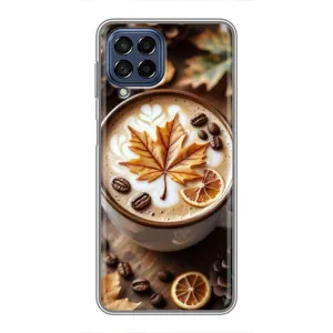 Чехол с уникальным дизайном «Осень с кофе» для Samsung Galaxy M53 (5G) (M536B) (Пряный кофе)