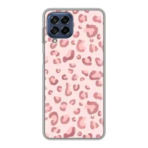 Чехол с розовым рисунком для Samsung Galaxy M53 (5G) (M536B) (Розовый леопард)